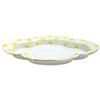 24to3 Nishitomi Ceramics Тарелка Имари Керамика Токусити Большая Тарелка 30 x 20 см hana Форма огурца Цветочный узор Мелкий цветок Желтый Сделано в