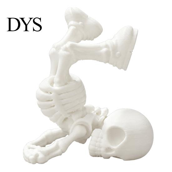 Пластиковая фигурка скелета для брейк-данса из PLA, 3D-печатная позируемая шарнирная статуэтка черепа, Уникальные настольные аксессуары, Забавный декор в стойке на руках, Новинка