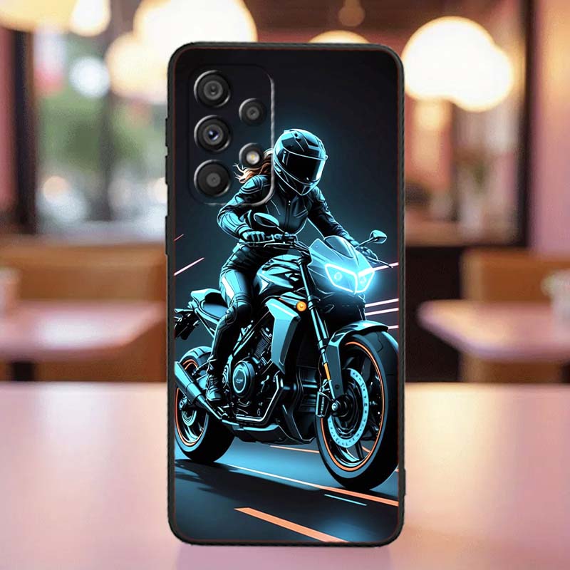Модель Rider Cool Для Samsung A41 A35 A34 A33 A32 A25 A24 A23 A21s A06 A05 A04 A03 Note 10 20 Ultra 5G Черный Чехол