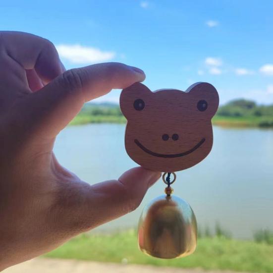 Дверной звонок с изображением мультяшного животного и клейкой заплаткой, сладкий звук, простая установка, декоративный дверной звонок, деревянный дверной звонок, подарок на открытие домашнего магазина на день рождения