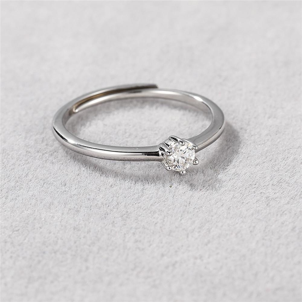 Классическое кольцо с муассанитом цвета D весом 0,25 карата с шестью крапанами, женское, из стерлингового серебра S925 с покрытием из 18-каратного золота, женское кольцо, оптом