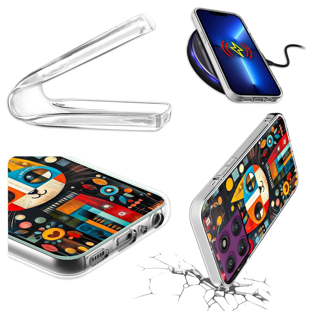 Etui Do Motorola Edge 60 Pro Obudowa Foto Case Plecki Kot + Szkło 9H