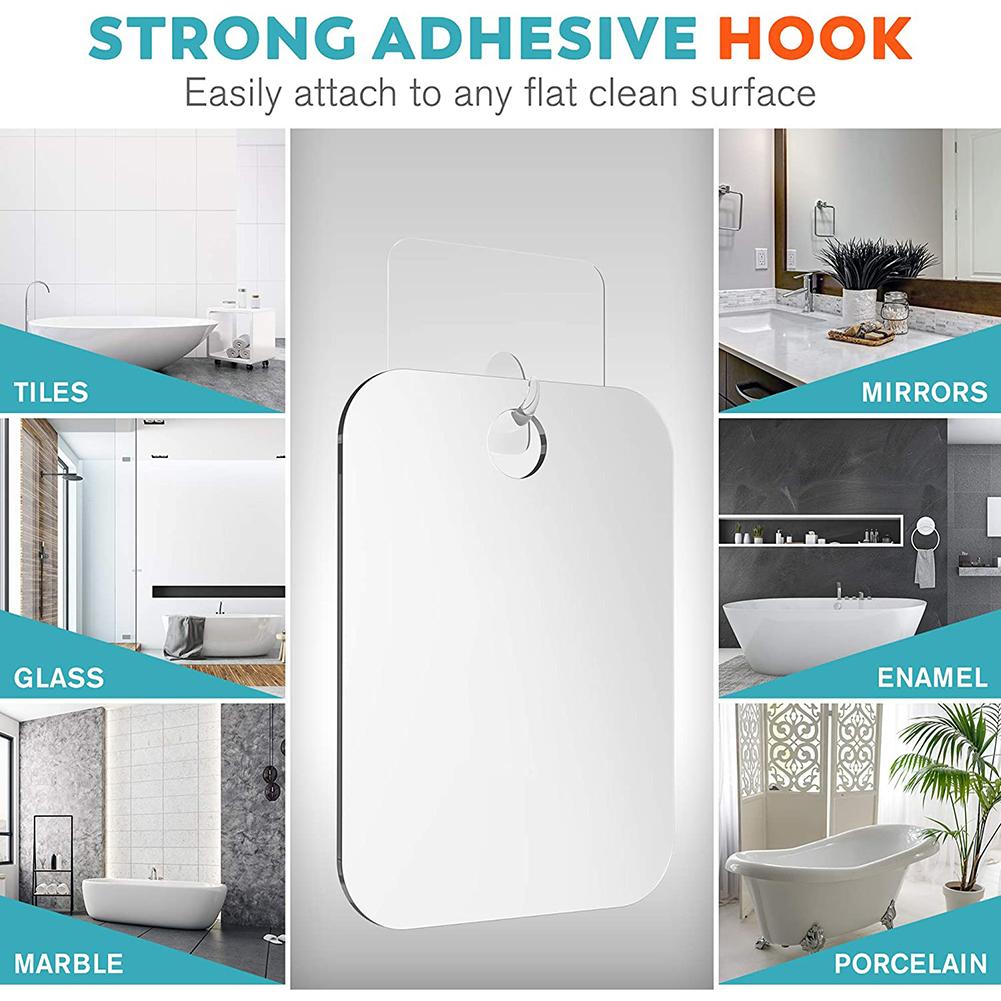 Акриловое противотуманное зеркало, противоударное, для путешествий, ванной комнаты, бритья, противотуманное, для макияжа, без запотевания