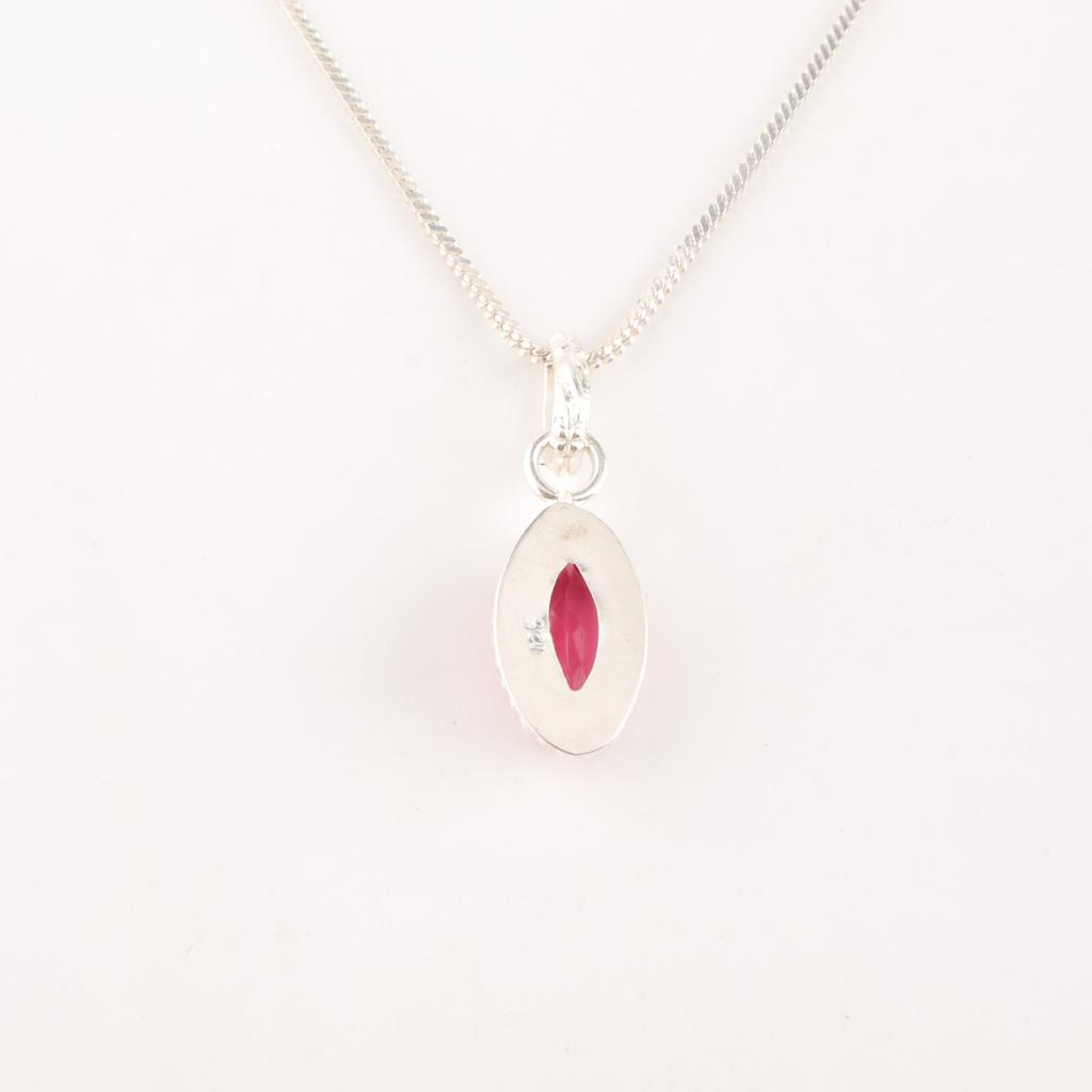 Драгоценный камень Розовый Турмалин Ювелирные изделия из стерлингового серебра 925 ручной работы Подвеска для подарка PP-59-8