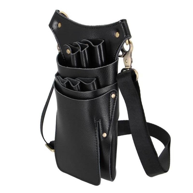 Сумка из коровьей кожи с 6 карманами для парикмахерских ножниц, держатель для хранения парикмахерских ножниц, сумка-держатель для парикмахерских ножниц, профессиональный инструмент для парикмахерского салона