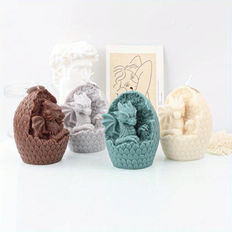 Форма для свечи в виде животного дракона, силиконовая, ручная работа, настольное украшение, инструменты для изготовления свечей из гипса и ароматерапии, форма для мыла из соевого воска и смолы