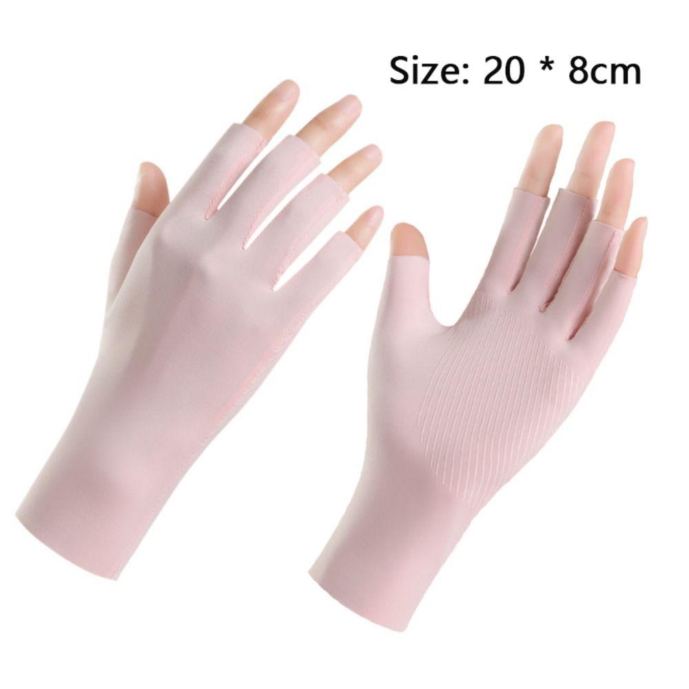 High Elasticity Nail Painting Gloves Nail Uv Protection Nail Art Mittens Sunscreen Gloves Women