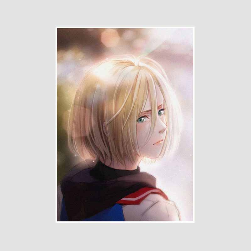 Vintage Sports Anime Yuri On Ice Posters and Prints White Paper Poster Wall Art Painting Home Decor Room Bar Decoration Pictures Interior Mural