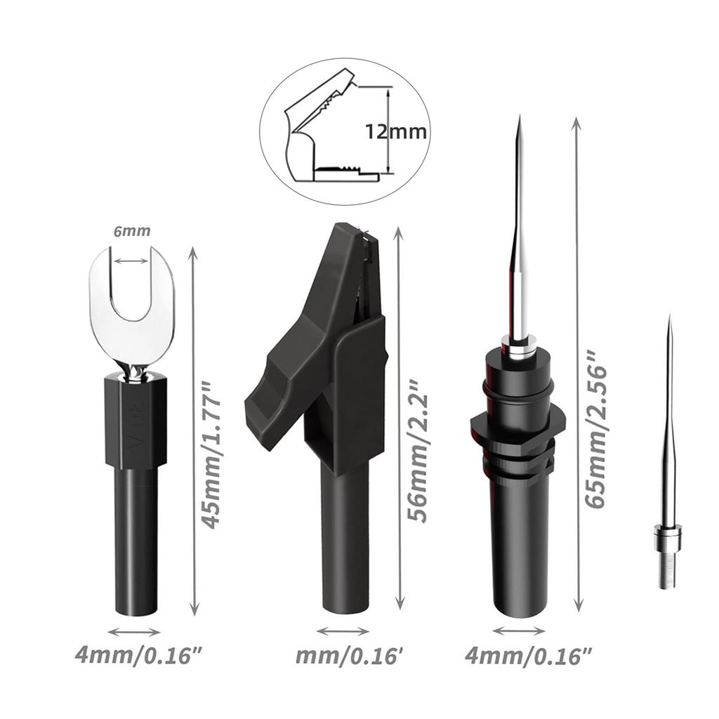 Cleqee Stackable Banana Plug силиконовый тестовый провод 4 мм Stackable Banana Plug с тестовым штекером типа «крокодил» для сменного тестового набора