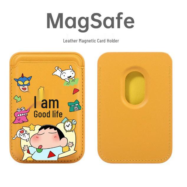 Магнитный кожаный держатель для карт 'Удачи' для телефонов Apple MAGSafe