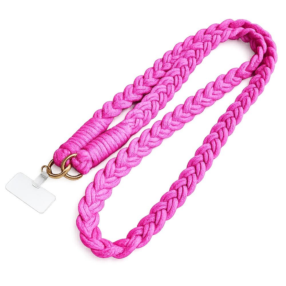 Macrame Woven Phone Lanyard Clear TPU Connector Neck Phone Strap Phone Keychain Strap for Phones