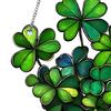 Улица. День Святого Патрика Подвесной трилистник Украшение для гостиной Настенный декор Окно Подвесной витраж Четырехлистный клевер Акриловый подвесной светильник Suncatcher