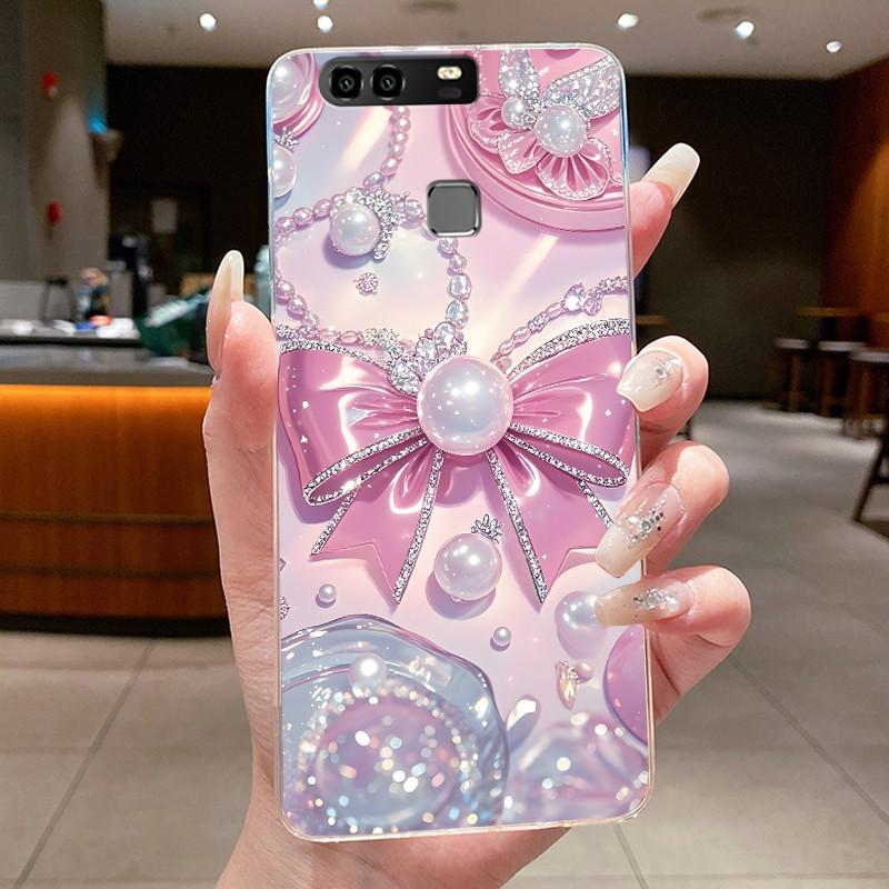 For Huawei P9 EVA-L29 L09 Case Huawei P9 Plus VIE-L29 L09 Cover Clear Luxury Fashion Butterfly Flowers Soft Silicone Phone Case