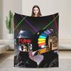 Шлем Daft Punk Супер Мягкие Одеяла Плед Плюшевый для Кемпинга С рисунком Диван Кресло Фланелевая Постельная Простыня Покрытие для Диван-кровати