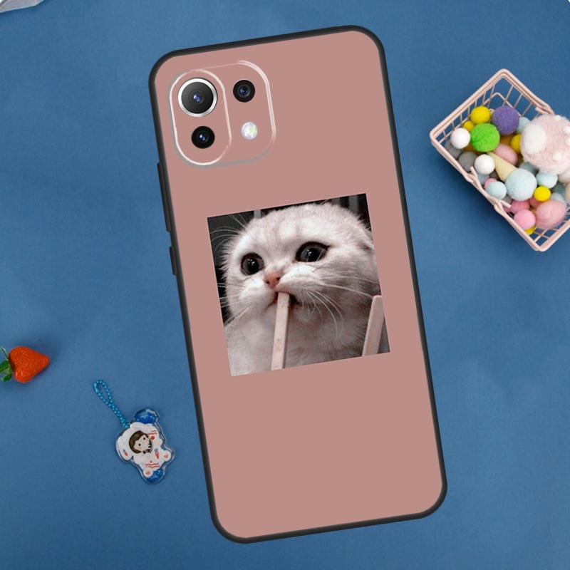 Розовый Эстетичный Милый Чехол с Животным Кошкой Для Xiaomi 15 Ultra 13 14 11T 12T 13T 14T Pro POCO X7 Pro F5 F6 M6 X3 X5 X6 Pro Чехол