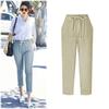Новые женские брюки длиной девять точек большого размера, свободные и тонкие брюки, брюки галифе