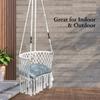 Sinfgle Seater Polyester Premium C Shape Swing For Adults/Kids For Home/Balcony, Garden/Hammock Hanging Swing Chair