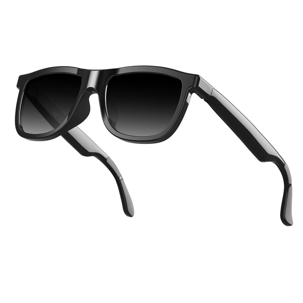 E05C Smart Glasses: 4-Speed Touch, Color Change, AI Voice Wake-up, Bluetooth Calls & Music, Noise Reduction.