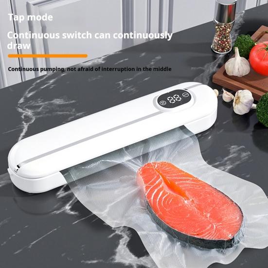 Вакуумная машина для запайки с цифровым дисплеем, функцией таймера, 2 режима запечатывания, вилка европейского стандарта, автоматический вакуумный упаковщик, кухонные принадлежности