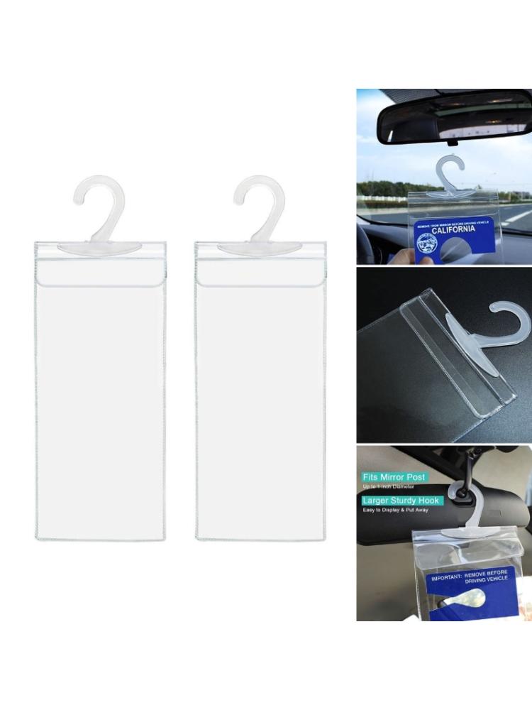 Handicap Parking Placard Holder, Transparent Disabled Parking Permit Placard Protective Holder Cover (Set of 2)