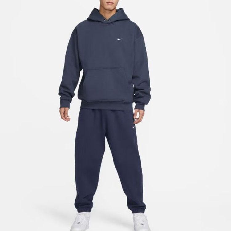 Nike Sportswear Solo Swoosh Pullover Hoodie 'Navy' Men's FN3348-437