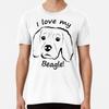 I Love My Beagle, Minimalist Line Graphic Pr S To 5XL Made In the AU/USA T-Shirt