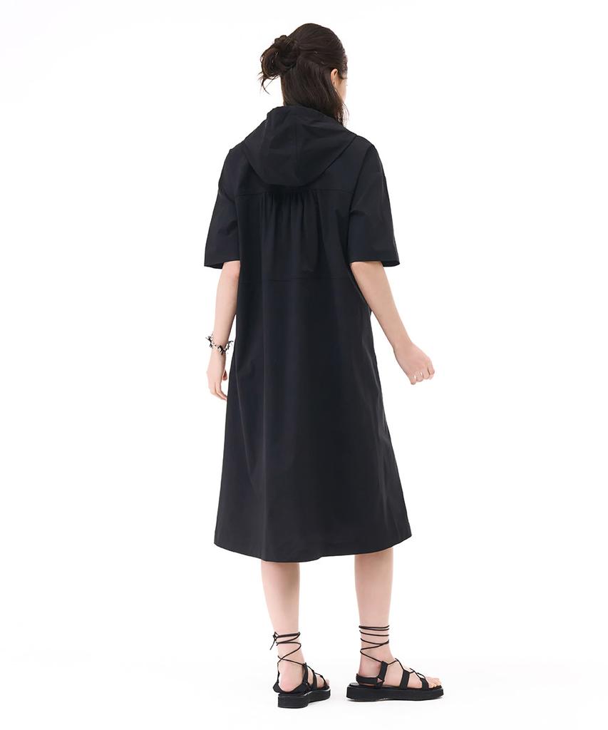 Chase Cult Women'S Lightweight Hooded Short Sleeve Dress - Black