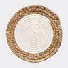 7Pcs/Set Bohemian Straw Woven Wall Decoration Home Office Living Room Bedroom Background Wall Art Rustic Natural Wicker Weave Ornament