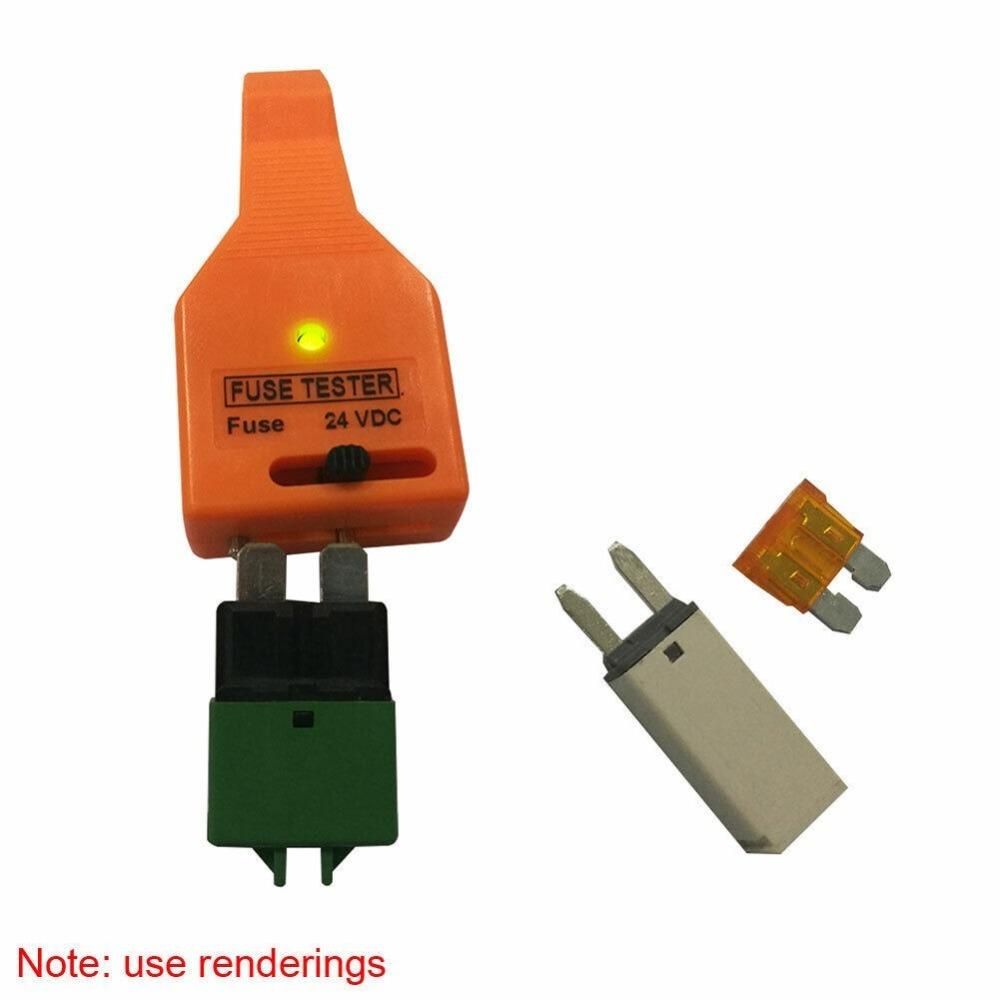 Fuse Tester DC 24V Automotive Tester Blade Puller Multi-Functional Car Checker Puller Removal Tool for Mini/Standard Blade