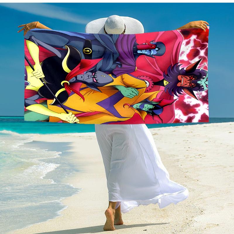 1pc UFO Robot Grendizer3 Beach Towel, Comfortable and Thick, and Swimming/Bath/Picnic/Camping Towel, Suitable for Seaside Beaches