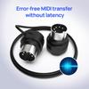 MIDI-кабели CME, 4 шт. - 2 фута/60 см, 5-контактный DIN, Тонкие зеркальные угловые (45°) сверхтонкие разъемы для компактных пространств - Идеально подходят для MIDI-интерфейсов, педалей