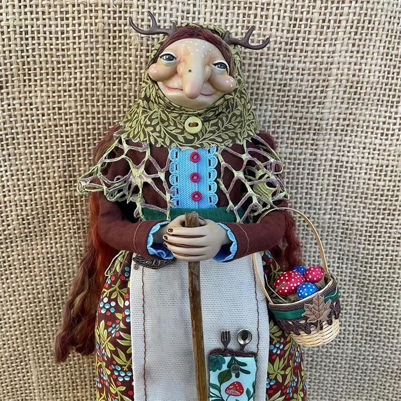 Handmade Kitchen Witch Doll, Enchanting Magic Good Luck Cooking Doll, Kitchen Hanging Decor, Home Decoration Who Loves To Cook