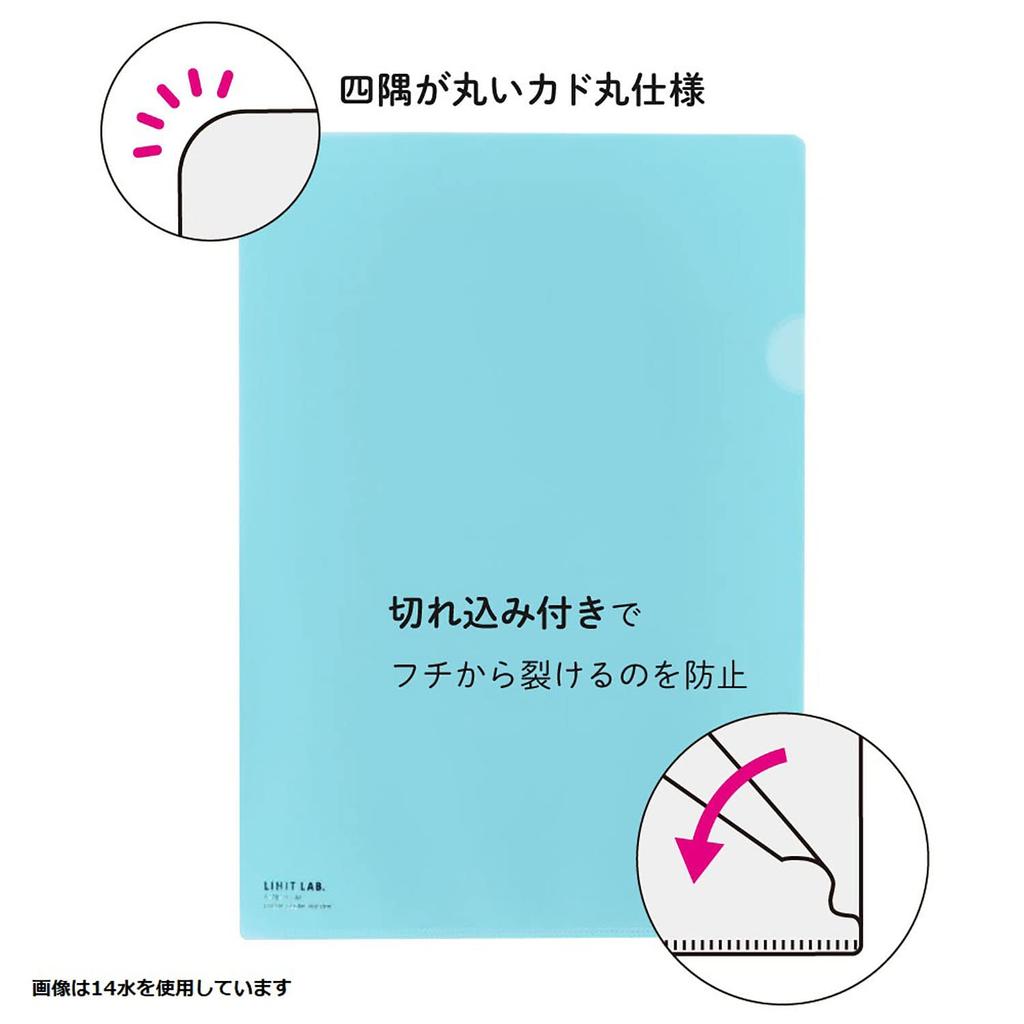 LIHIT LAB Clear 50 Holders, Sheets, A4, Green, F78-7_50