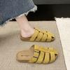 Pig Cage Shoes Hollow Bag Head Slippers Women's Outer Wear 2025 New Retro Soft-soled Lazy One-pedal Hole Shoes