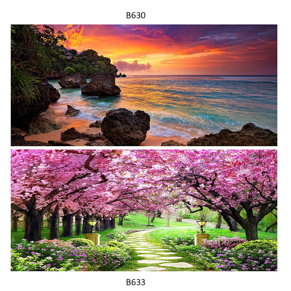 Натуральный пейзаж Масляная живопись по номерам Наборы 80x40см Холст Картина Сделай сам Рисунок на стену