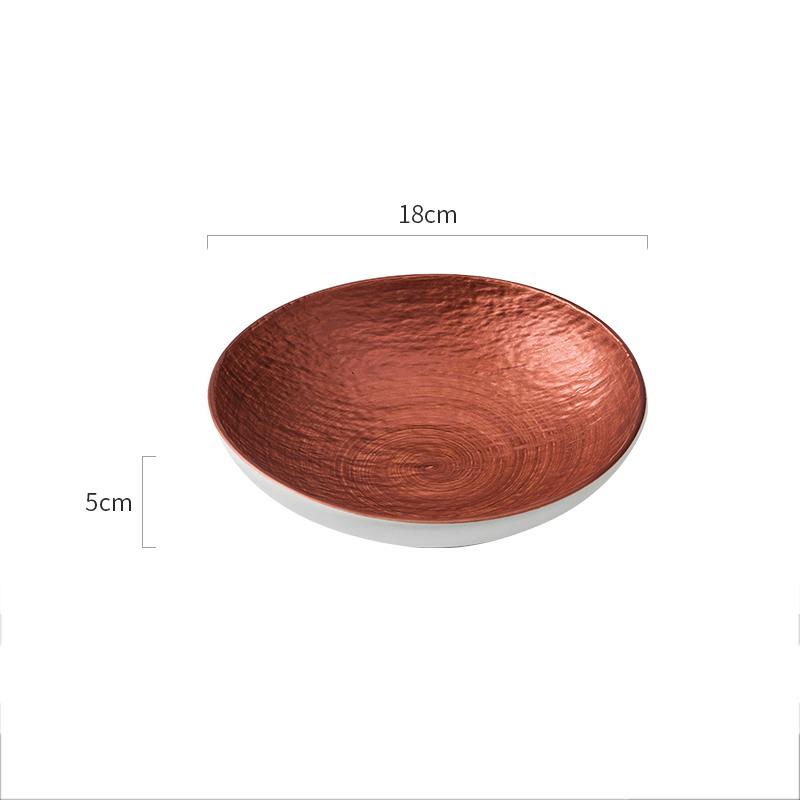 Салатница с узором из черного золота и камня, глубокая керамическая миска для ресторана, миска для супа, миски для сашими, десертные миски, креативная посуда