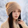 Женская осенне-зимняя теплая шерстяная шапка с пайетками в корейском стиле, уличная повседневная ветрозащитная шапка с защитой ушей, подчеркивающая лицо, маленькая шапка-бини