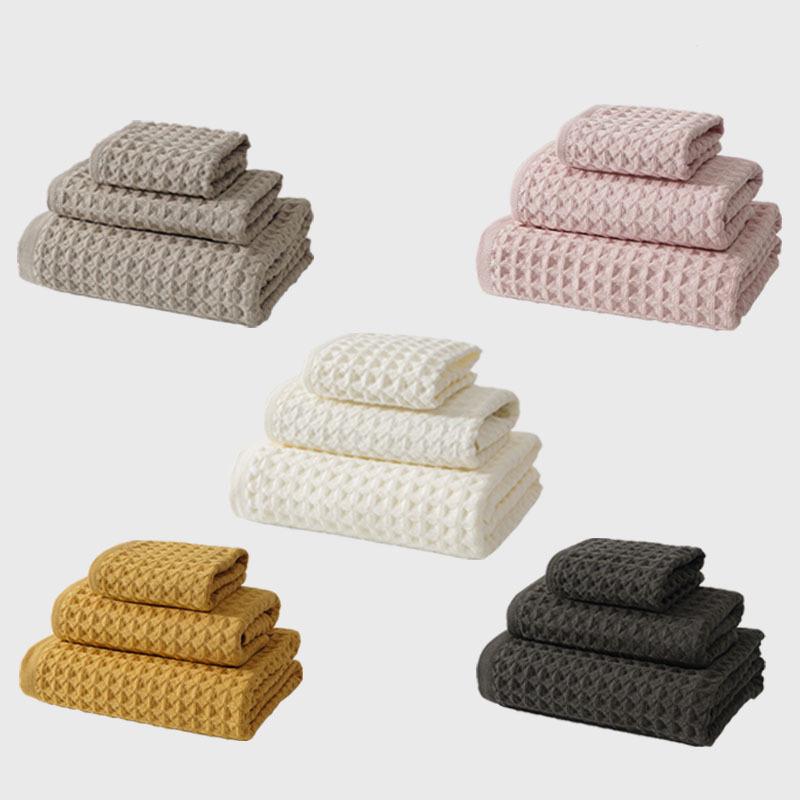 Pure Cotton Waffle Oversized Bath Towel - Super Soft & Absorbent