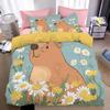 Постельное белье с капибарами 3D дизайн милые животные комплект пододеяльника микрофибра пододеяльник для семьи, пары, детей наволочка кинг
