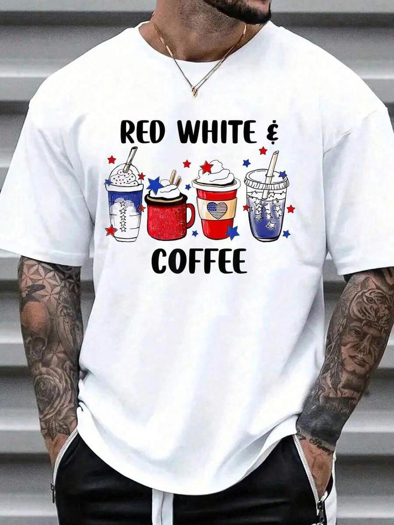 Coffee 4Th Of July Red White Brew Latte Patrioti Unisex T-Shirt
