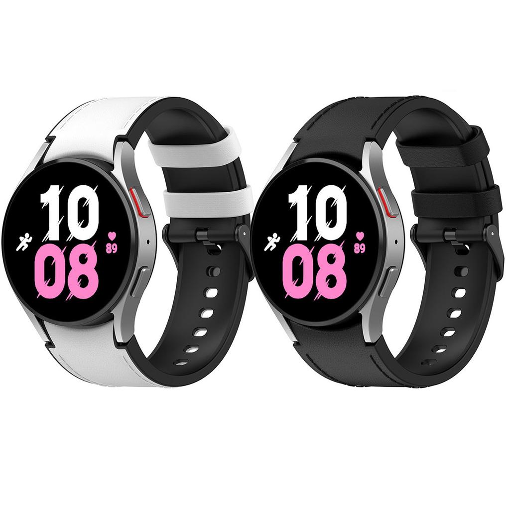 Silicone Leather Strap for Samsung Galaxy Watch 7/6/5/4 Watch Classic Smart Watch Bands
