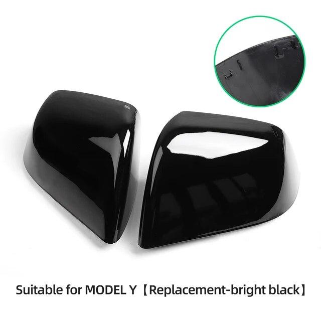 Для Tesla Model 3 YX Защитная крышка внешнего зеркала из углеродного волокна Piano Black Версия 2023 Аксессуары для корпуса зеркала заднего вида