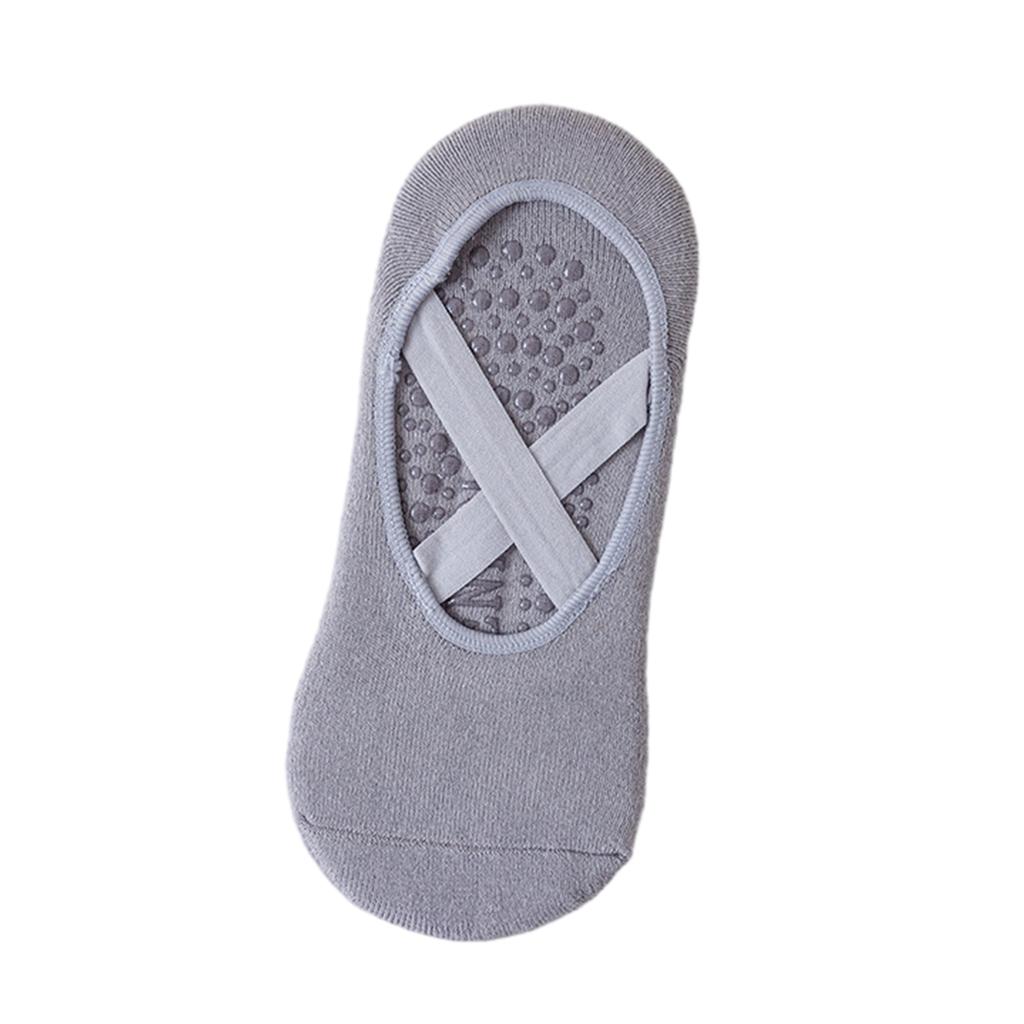 Non Slip Pilates Socks with Grips Women Solid Color Grip Socks for Yoga Ballet Barefoot Workout Anti Skid Athletic Socks