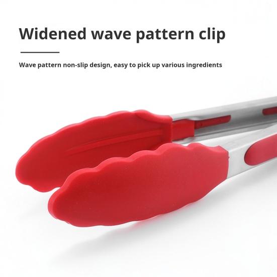 Набор из 3 кухонных щипцов, термостойкие щипцы с силиконовым наконечником для приготовления пищи