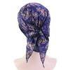 Adjustable Elastic Printed Pre-Tied Chemo Pirate Cap Cancer Head Scarf Muslim Turban Hair Loss Hat