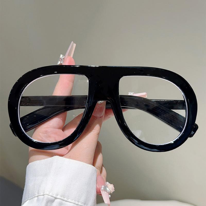 Vintage Oversized Pilot Anti Blue Light Optical Glasses Big Frame Women Luxury Myopia Customize Prescription Eye Glasses Frames