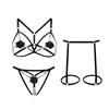 Floral Hollow Out Sexy Lingerie Set for Women Three Pcs Set Erotic Women's Underwear Erotic Outfit Open Bra Bodysuit Temptation
