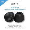 Comply 3 пары с защитными насадками Tech Defender Удобные и ТОЗ-100 (овальный) Наушники-вкладыши, Средние, (Шумоподавление, Посадка, Противоскольжение)