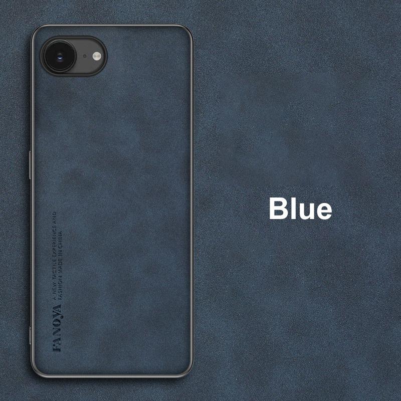 Для iPhone 16E Чехол Роскошный Кожаный Чехол для Телефона Для iPhone 16 E iPhone16E Задняя Крышка Ударопрочный Силиконовый Матовый Полная Защита