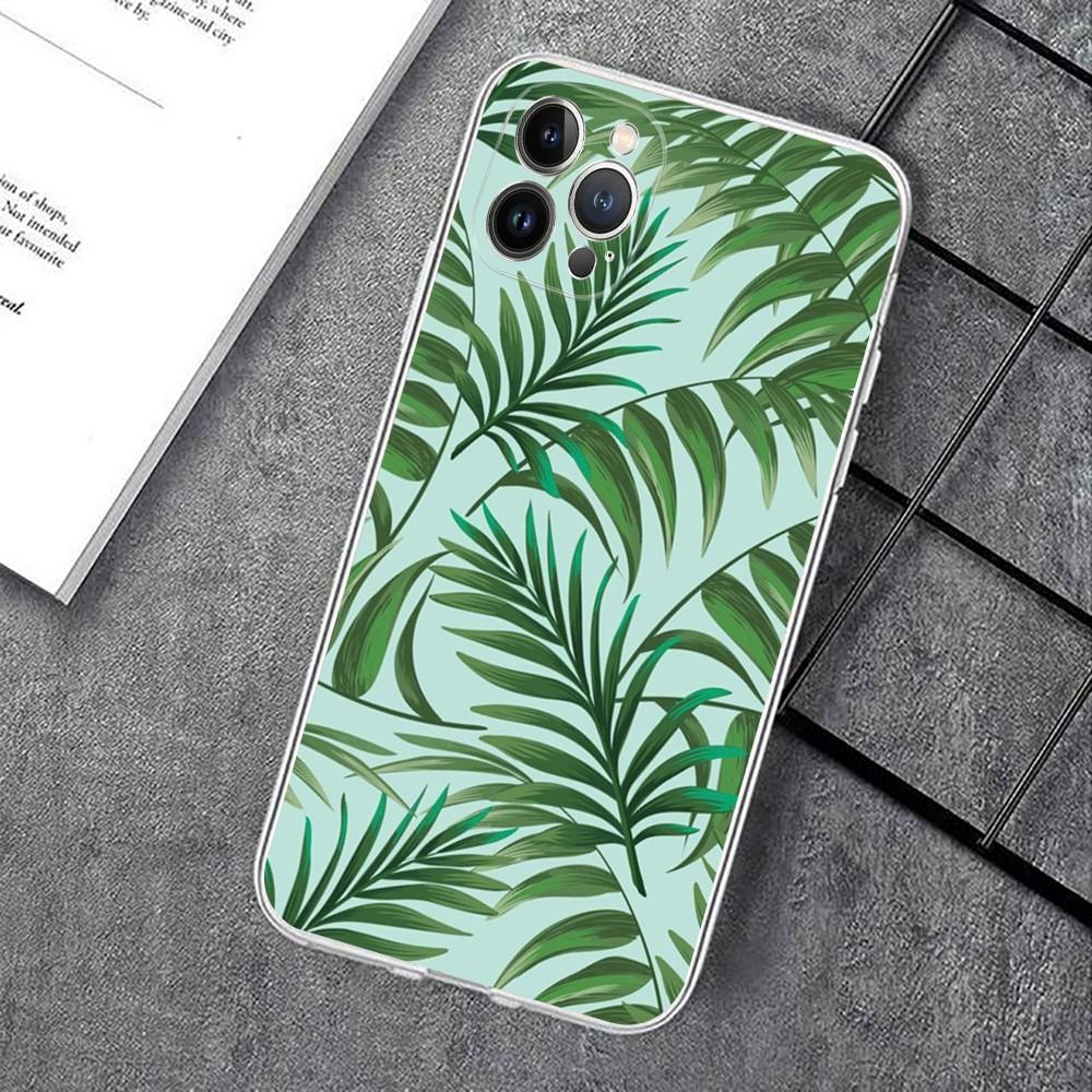 Чехол для телефона с листьями Монстеры, зеленый, для IPhone 14 11 12 13 Mini Pro XS Max, чехол 6 7 8 Plus X XR SE 2020 Funda Shell